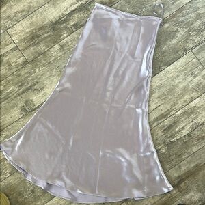 Chic Lavender Satin Slip Dress
